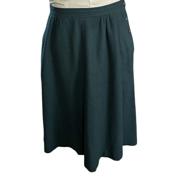 LIZ CLAIBORNE Lord & Taylor Skirt Women’s Size 14 Kelly Green Wool Lined - Picture 1 of 6